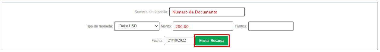 paso 3 de recarga